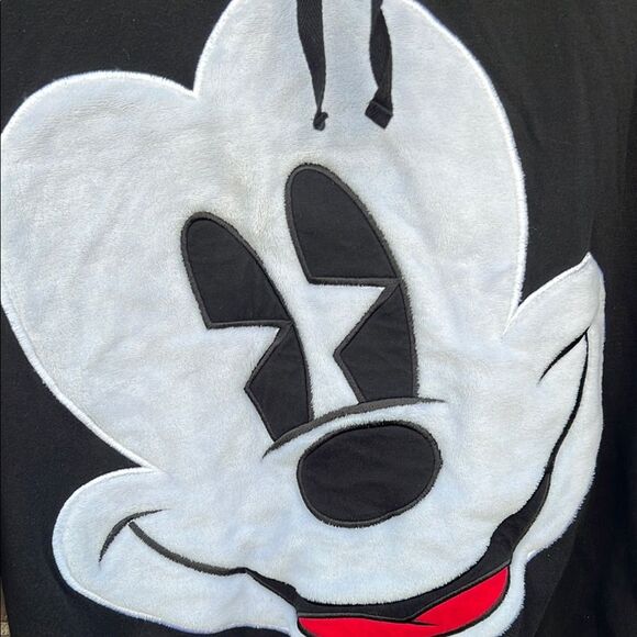 Disney Mickey Mouse Rare Black White Red Hoodie Sweater L - Picture 10 of 12